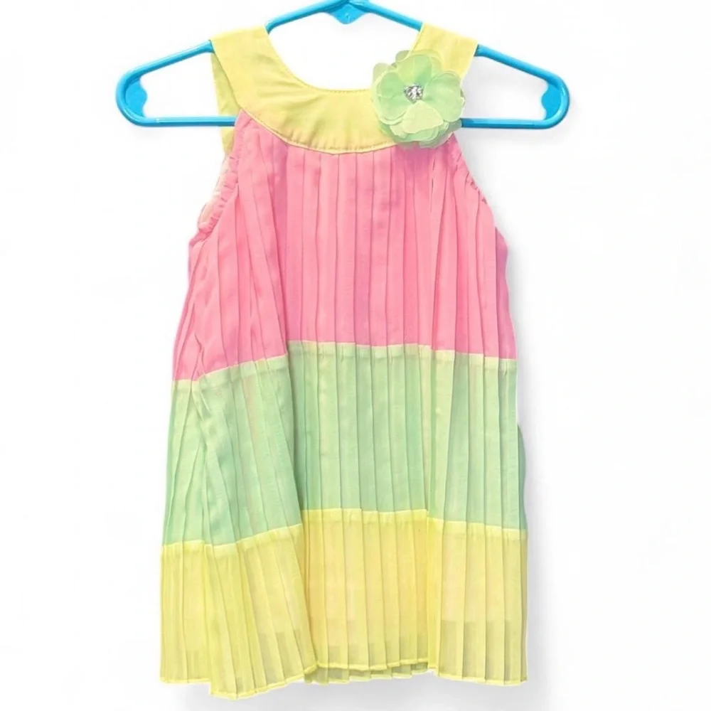 Blueberi Boulevard Pink and Yellow Dress